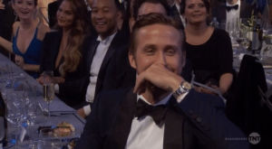 lol,laughing,ryan gosling,sag awards,sag awards 2017