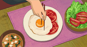anime food,studio ghibli,breakfast,eggs,anime,food,egg,ghibli,when marnie was there,omoide no marnie,ilme