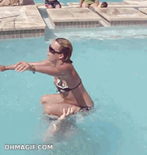 idiot,swimming pool,home video,funny,blonde