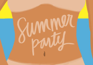 playa,tan lines,verano,hot,fun,illustration,summer,beach,humor,sea,ocean,celebrate,body,doodle,splash,tan,denyse mitterhofer,temperature,caliente,bronceado,summer party