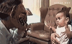 crying,baby,scared,father,mask,fathers day