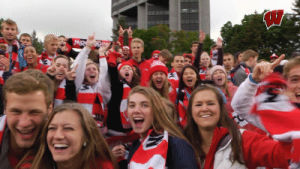 soccer,happy,excited,goal,celebration,fans,celebrate,cheer,wisconsin,goal celebration,badgers,uwbadgers,student section,college soccer,the colony,wisconsin soccer,badgers soccer