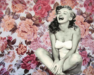 marylin monroe,laugh,smile,laughing,hipster,cool,diamonds,swimsuit,roses,hot girl,moving background