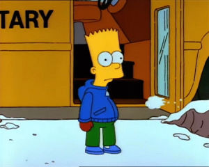 snowball fight,bart simpson,1972,the godfather,mr plow,1992,s04e09,movie references,simpsons