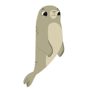 seal,swimming,silky,puffin rock,swim,floating,float