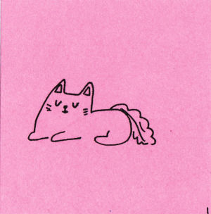 purr,sleepy cat,animation,cat,sleep,creature,fluffy cat,ragdoll cat,post it note