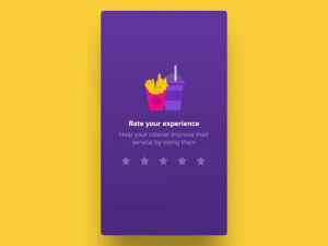rating,ux,ui,stars,motion,drink,after effects,fries,prototype