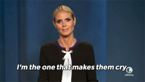 reaction,shocked,lifetime,heidi klum,project runway,that look is terrible,make them cry