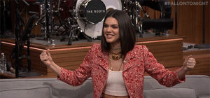yes,tonight show,kendall jenner,thumbs up,charades