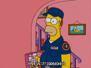 homer simpson,season 15,episode 10,crying,sadness,delivery,15x10