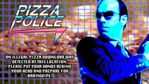 cybeunk,agent smith,pizza police,pizza force,illegal pizza