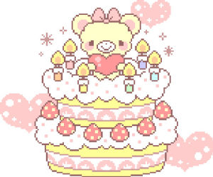 cake,cat,transparent,pixel,glitter