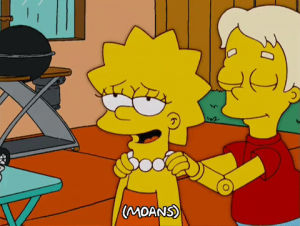 relaxed,lisa simpson,season 17,help,episode 4,17x04,relieved