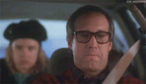 clark griswold,driving,speeding,car,reactions,drive,christmas vacation