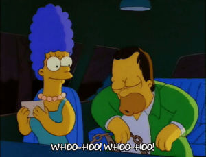 season 3,marge simpson,homer simpson,episode 12,excited,yay,3x12,ripping door off