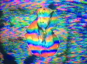 glitch,pharaoh,retro,tv,trippy,psychedelic,rainbow,vhs,neon,egypt,analog,the current sea,sarah zucker,thecurrentseala,brian griffith,cyberdelic