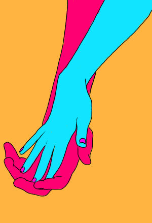 love,psychedelic,rainbow,amour,trippy,holding hands,phazed,relationship,colorful,hands,psychedelia,multicolor