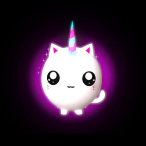 unicorn,kawaii,happy birthday cat,unikitty,cute,mobilegaming,meetaiko,happy,sparkling,cats,videogames,aiko,3d art