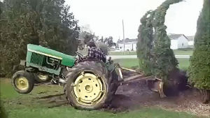 tractor,fight,slap,vs,tree