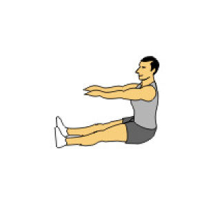 Dynamic stretching exercise to loosen the stiff hamstring muscles