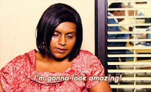 mindy kaling,the office,kelly,first day,look amazing