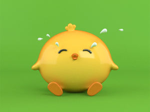 animation,chicken,cute,crying,yellow,tears,loop,sad,hq,small,chick
