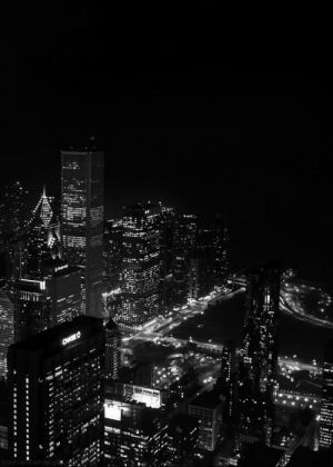 landscape,cityscape,black and white,chicago,traffic