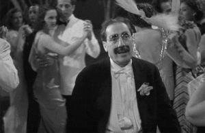 groucho marx,party,movies,black and white,dancing,televandalist,a day at the races