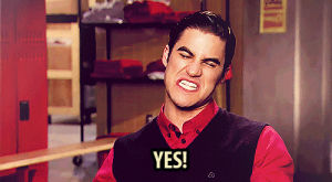 glee,blaine anderson,blaine,darren criss,reaction,yes,reaction s,much love for this fandom