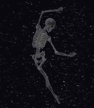 skeleton,stars,sky