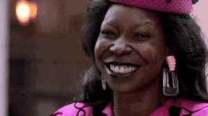 whoopi goldberg,smiling,reaction,crying,ghost,emotions