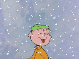 snow,eating snow,winter,adorable,charlie brown