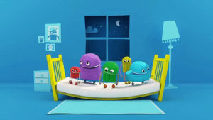 storybots,storybots super songs,ask the storybots,jumping,sleepy,bedtime,slumber party,jumping on the bed