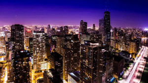 chicago,night,cinemagraphs