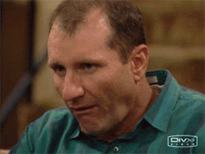 surprised,married with children,al bundy,peggy bundy,reaction,excited,ed oneill,katey segal