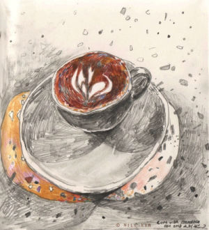 illustration,coffee,espresso,coffee illustration,art,design,artists on tumblr,celebration,willkim,coffee art,cup illustration,afvpets,looking into my soul