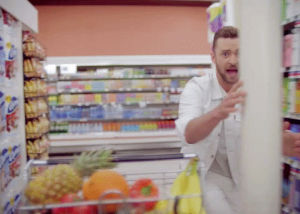justin timberlake,grocery store,music video,convenience store