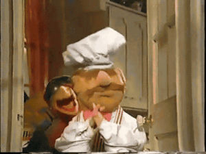 swedish chef,muppet,chef,a muppet family christmas,rubbing hands