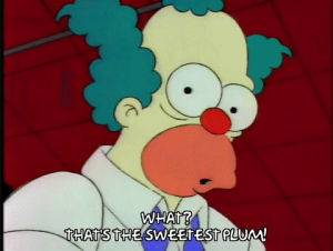 krusty the clown,season 4,shocked,episode 22,delicious,tasty,4x22,yummie