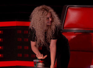 the voice,shakira,tv,television,nbc,shak,team shakira,she is so forceful with that red button,if the button could talk