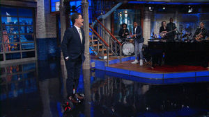 segway,happy,dancing,lovey,excited,stephen colbert,late show,body roll