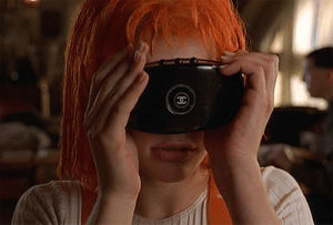 milla jovovich,cameras,the fifth element,90s,old tech,sci fi