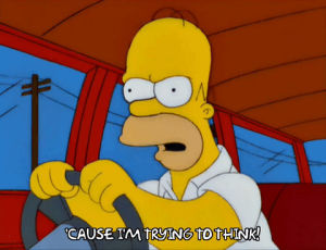 homer simpson,episode 5,angry,season 11,driving,thinking,11x05