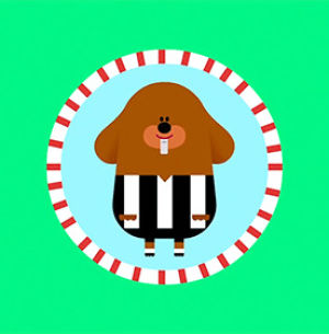 duggee,whistle,hey duggee,game,dog,sports,football,soccer,match,referee,ref