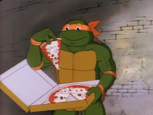 teenage mutant ninja turtles,pizza,michelangelo