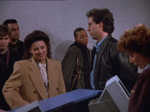 elaine benes,elaine,plane,alright fine if the plane crashes everybody in first class is going to die anyway,traveling,seinfeld,julia louis dreyfus,airport,first class,plane crash