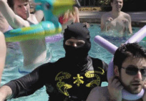ninja,pool,love,party