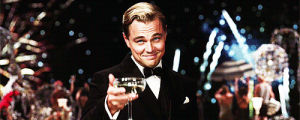 happy,fireworks,leonardo dicaprio,smiling,great gatsby,reaction,excited,jay,thrilling,raising a glass
