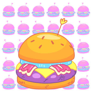 burger,animate,burgers,animation,food,color,spinning,delicious,meat,tasty,rotation,loopdeloop,victor courtright,mouth watering