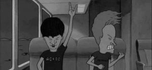 rock,black and white,90s,grunge,punk,beavis and butthead